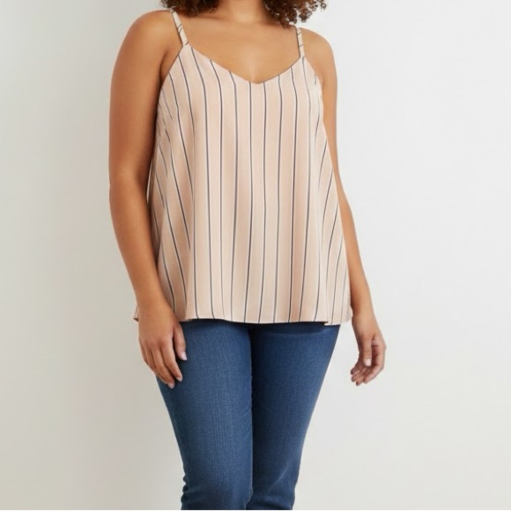 Torrid Pink Striped Cami Tank Blouse 2XL